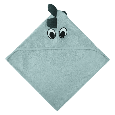 Super-soft Bamboo Cotton Hooded Towel - Dino Delight