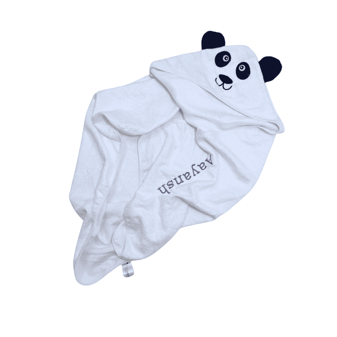 Super-soft Bamboo Cotton Hooded Towel - Panda Pal - Chickabookids