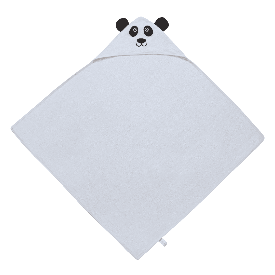 Super-soft Bamboo Cotton Hooded Towel - Panda Pal - Chickabookids