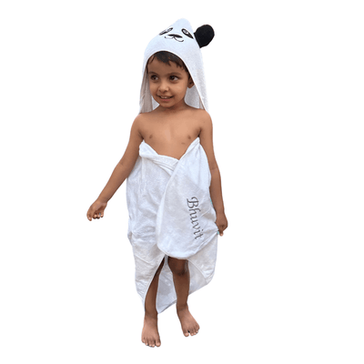 Super-soft Bamboo Cotton Hooded Towel - Panda Pal - Chickabookids