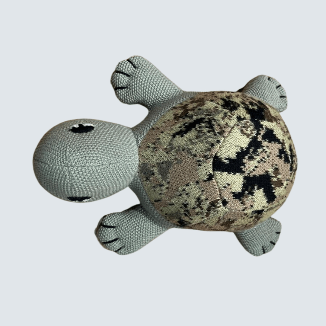 Turtle (Green) - 100% Organic Cotton knitted stuffed soft toy - Chickabookids