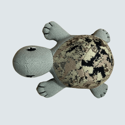 Turtle (Green) - 100% Organic Cotton knitted stuffed soft toy - Chickabookids