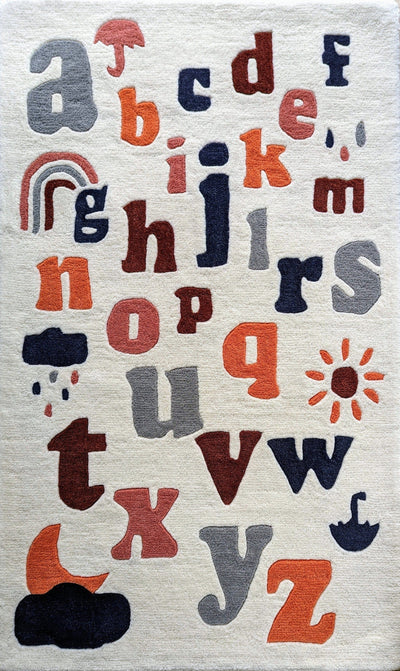 Happy Alphabets rug - 100% New Zealand Wool - Chickabookids