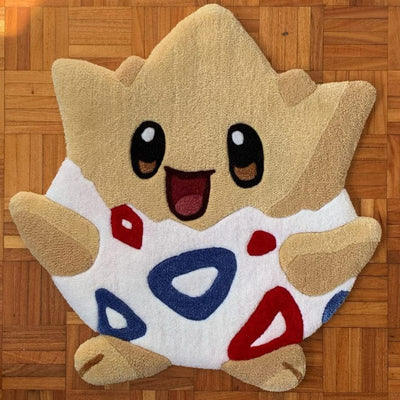 Togepi Pokemon Rug - 100% New Zealand Wool - Chickabookids