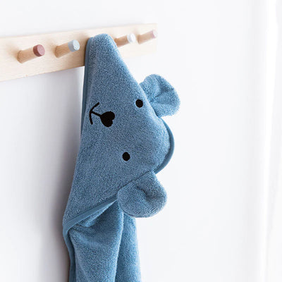 Bamboo Towel With Hood - Blue - Chickabookids