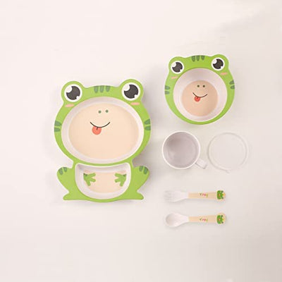 Bamboo Cutlery Set - Frog - Chickabookids