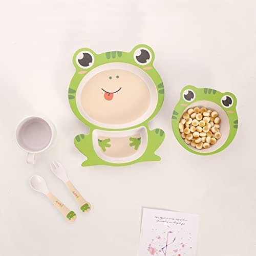 Bamboo Cutlery Set - Frog - Chickabookids